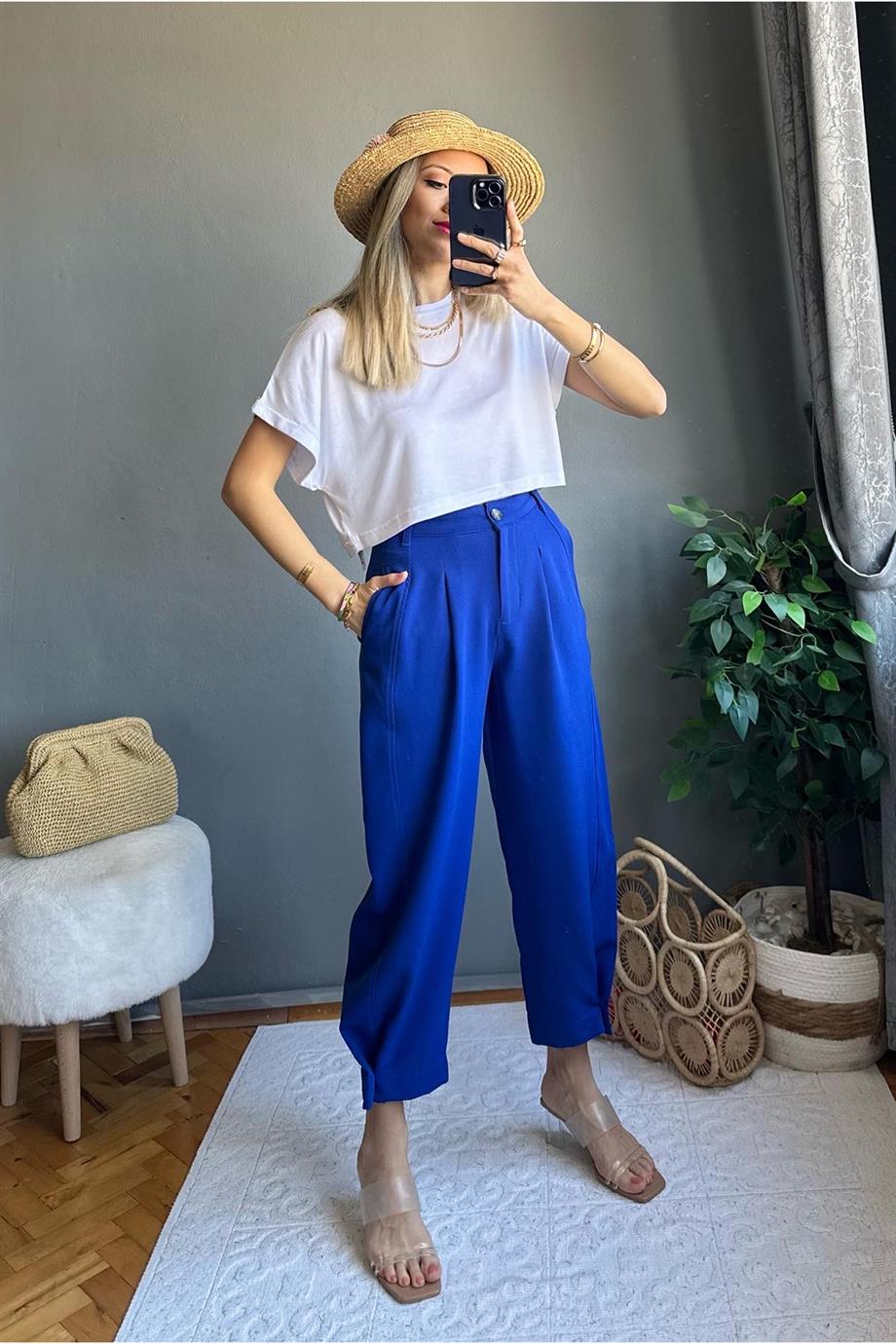 Saks Paça Düğme Pantolon