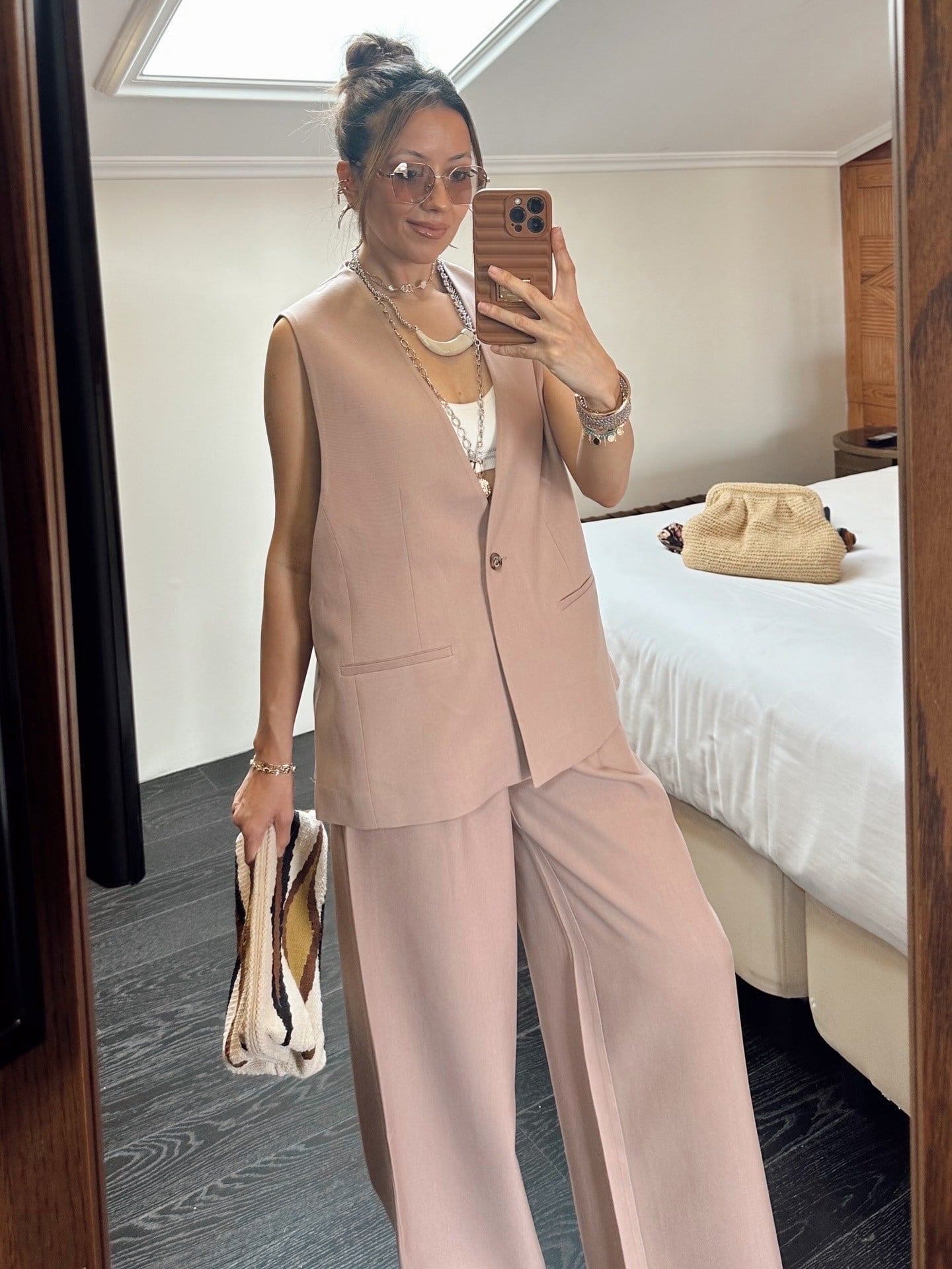 Cep Detay Yelek - Vizon