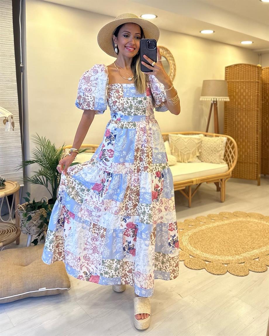 Karpuz Kol Elbise-Pudra