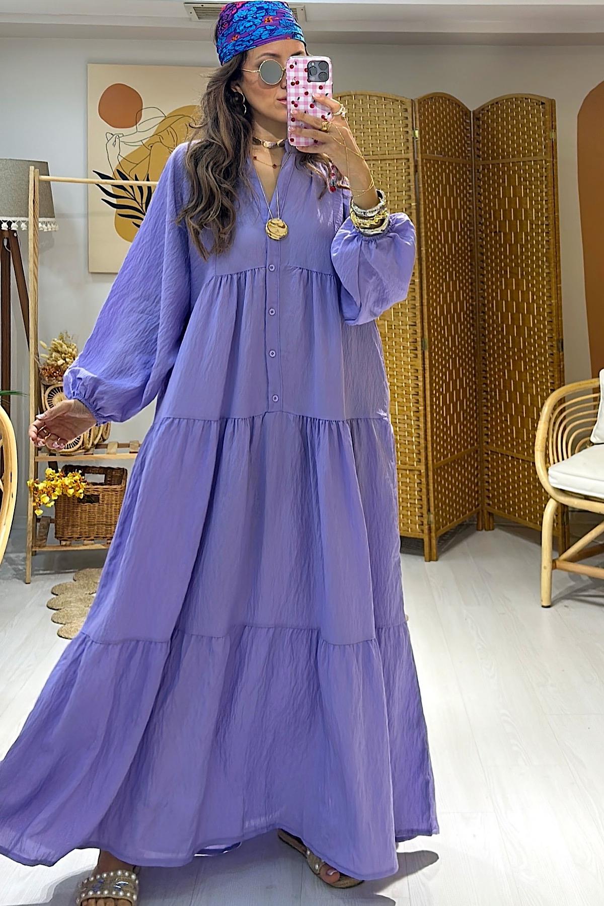 Katleya Maxi Elbise - Lila