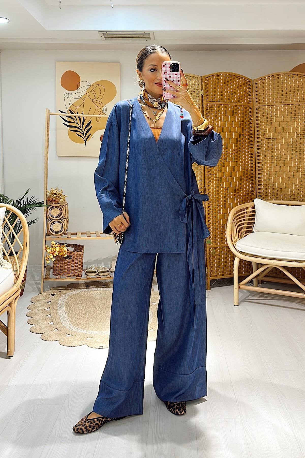 Kruvaze Takım - Mavi