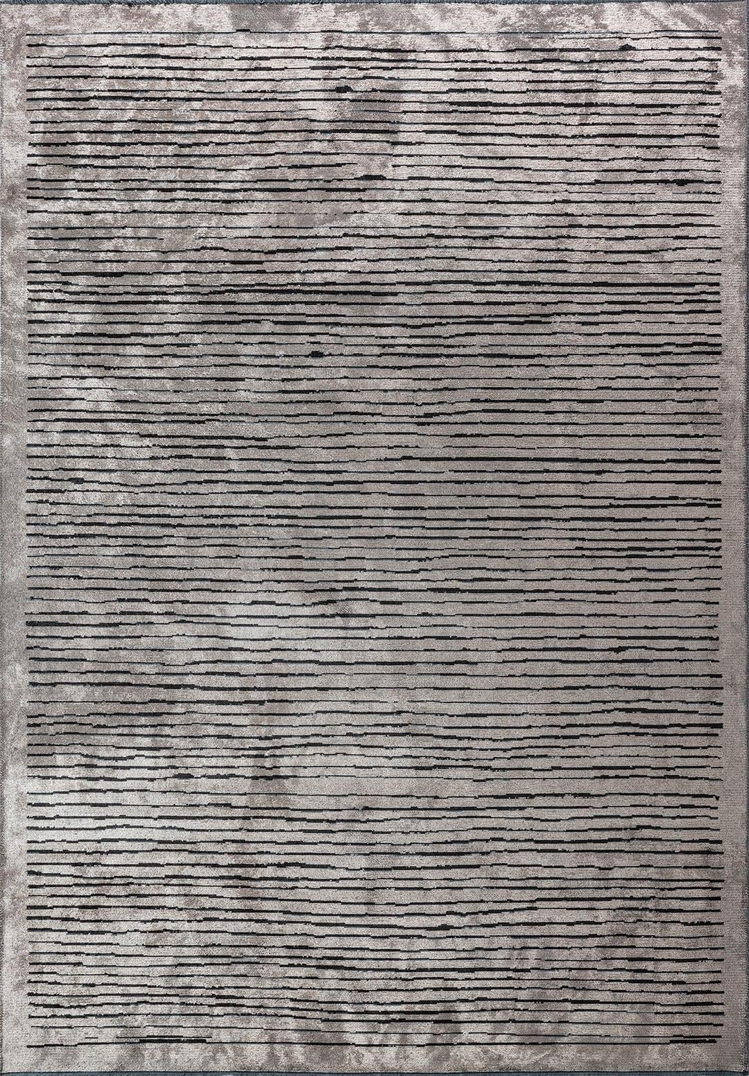 STRIPE BLACK - DARK GREY RUG