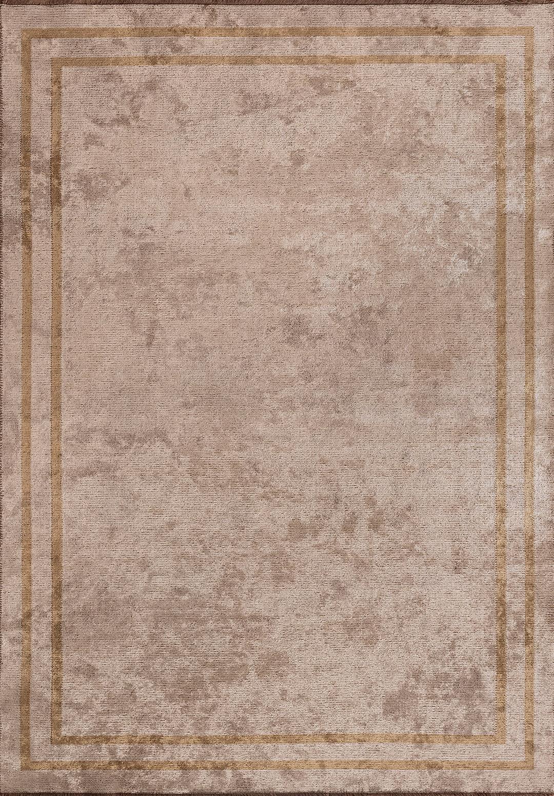 PARALLEL BORDER BEIGE - LIGHT BROWN RUG