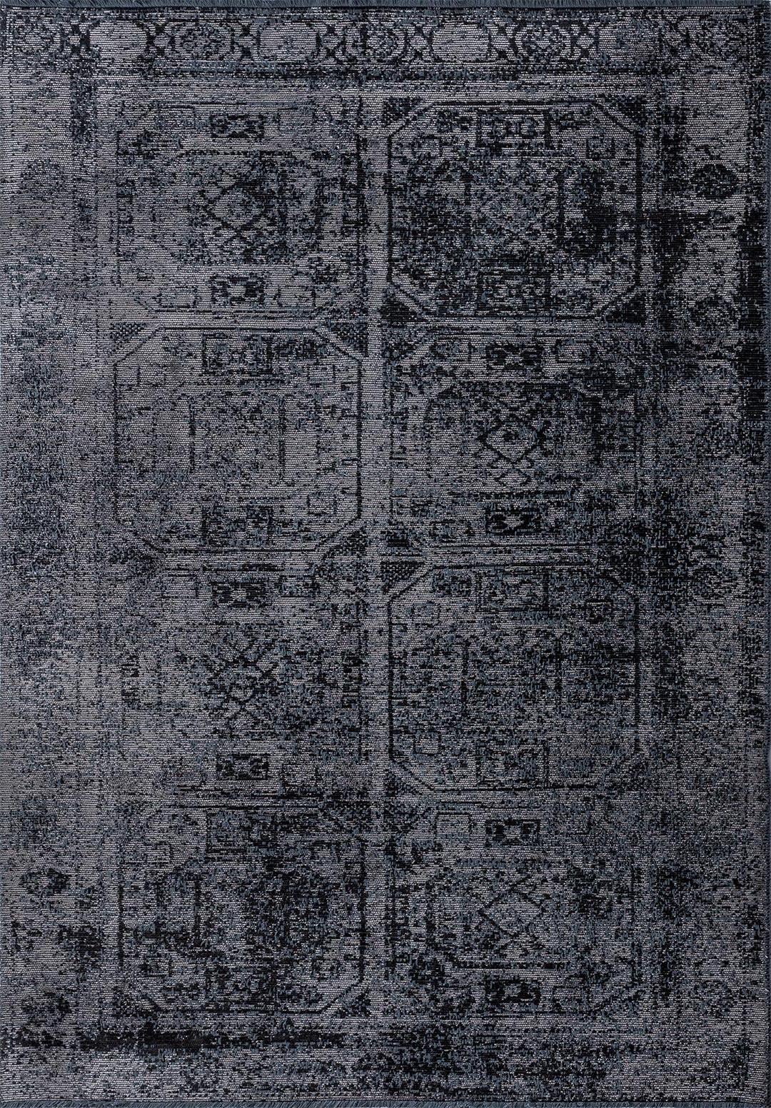 TILE BLACK - DARK GREY RUG