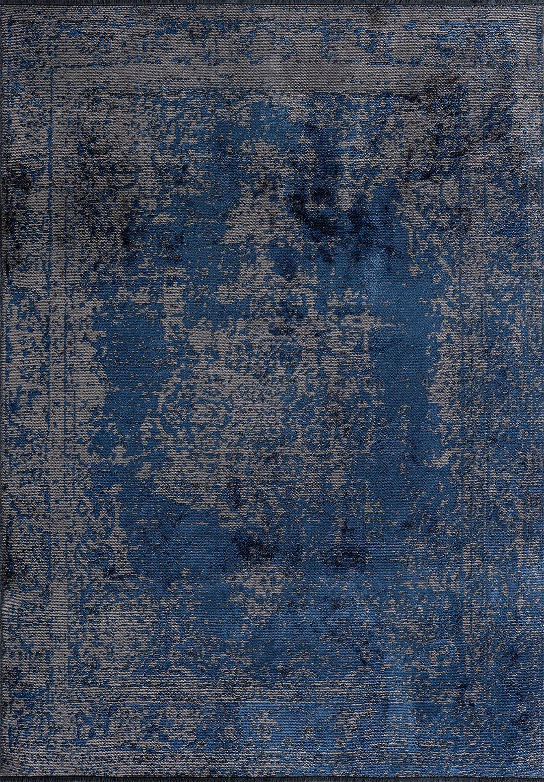 MEDALLION GREY - NAVY BLUE RUG