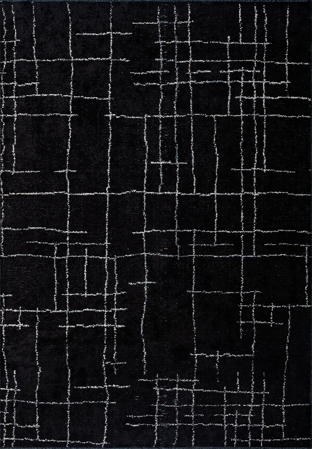 DENT BLACK - LIGHT CREAM RUG