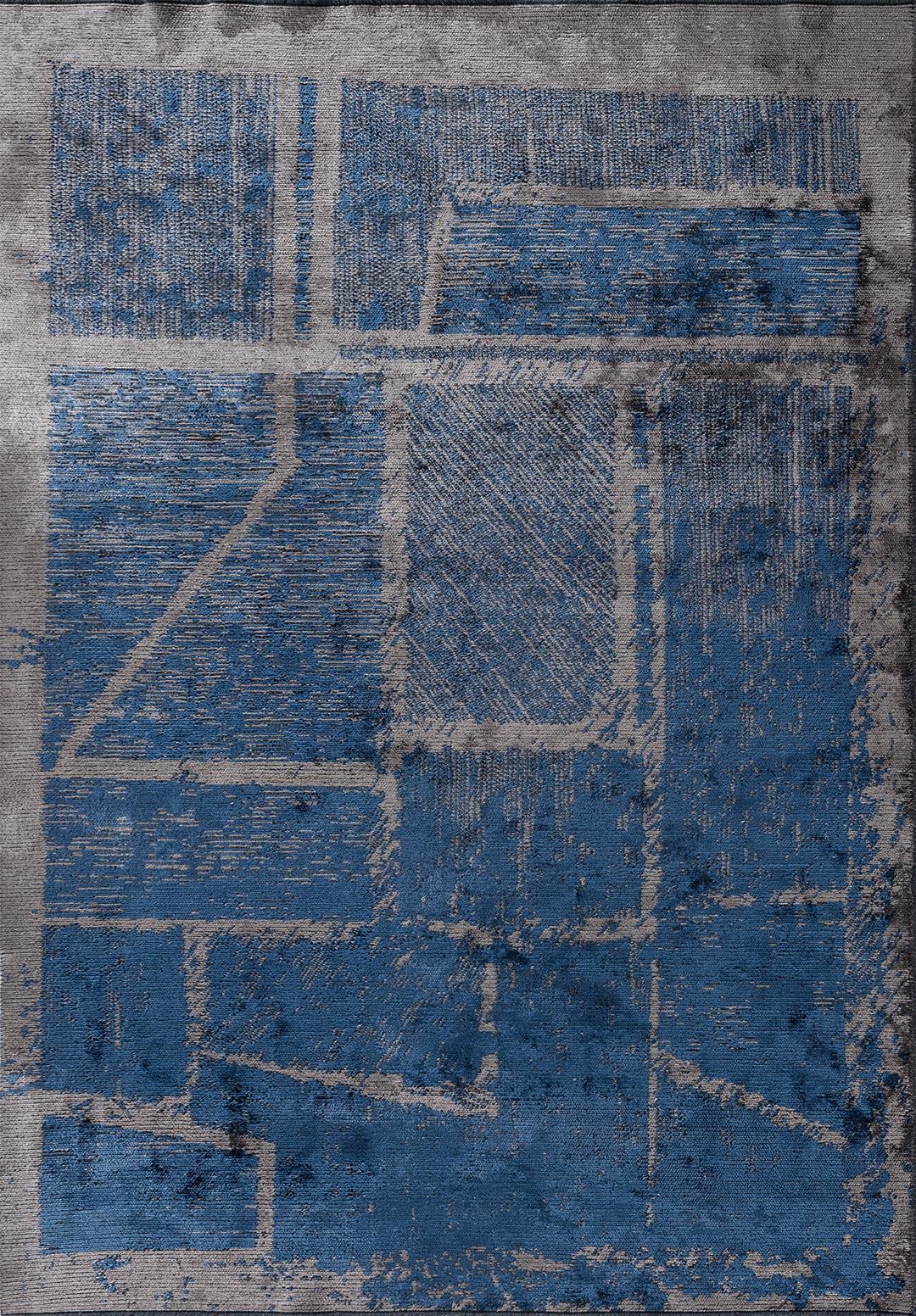 PANORAMA NAVY BLUE - DARK GREY RUG