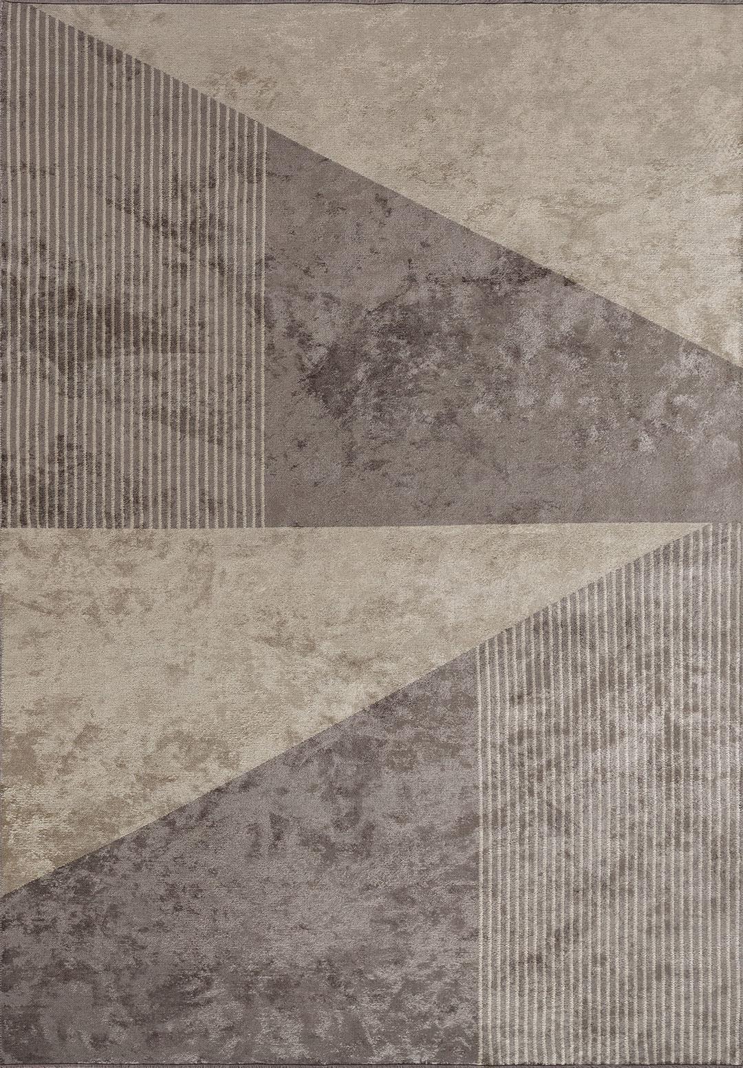 VERTEX DARK GREY - CREAM RUG