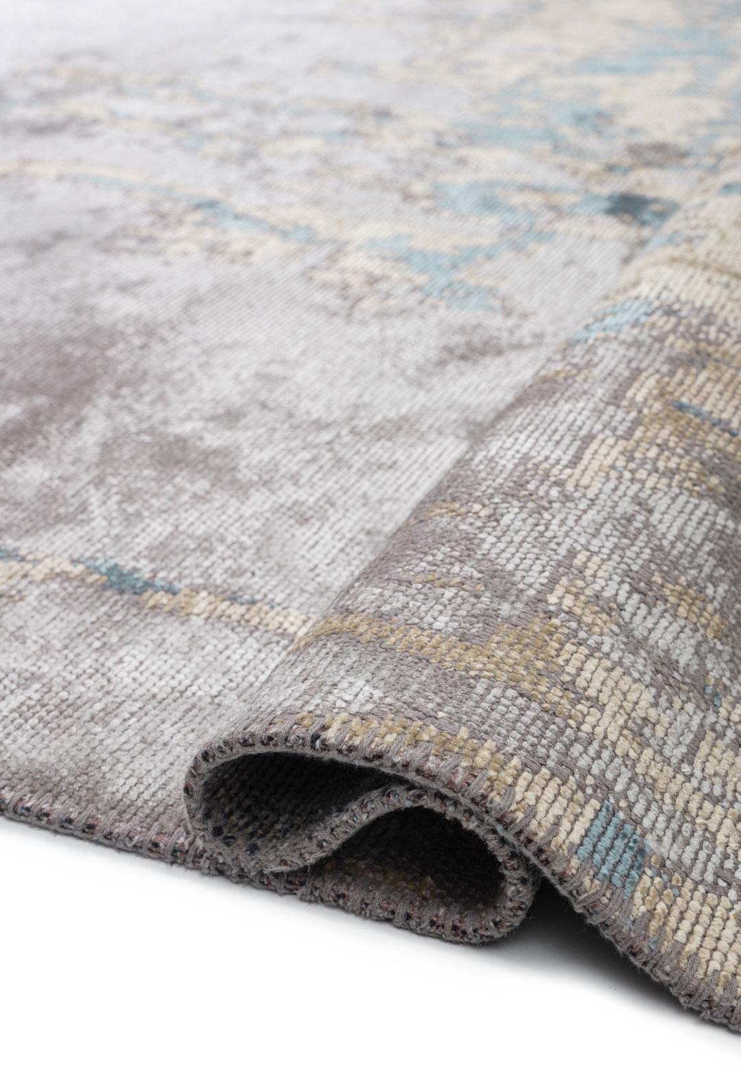 ATHENS LIGHT GREY - CREAM - BLUE RUG