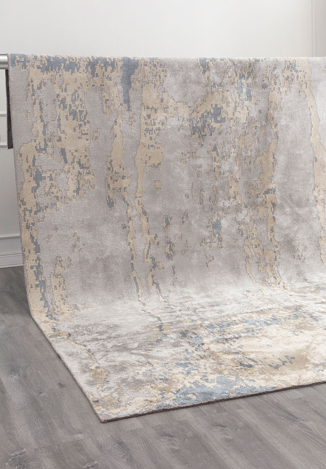 ATHENS LIGHT GREY - CREAM - BLUE RUG