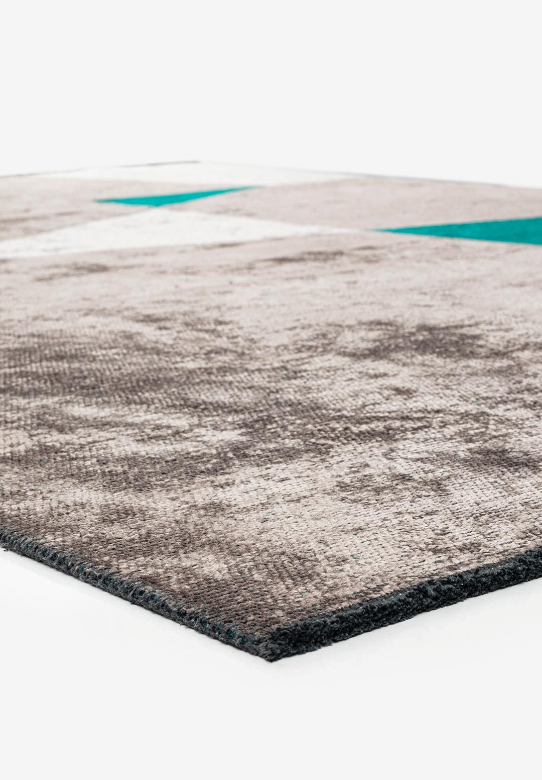SALZBURG DARK TURQUOISE - DARK GREY - LIGHT GREY RUG