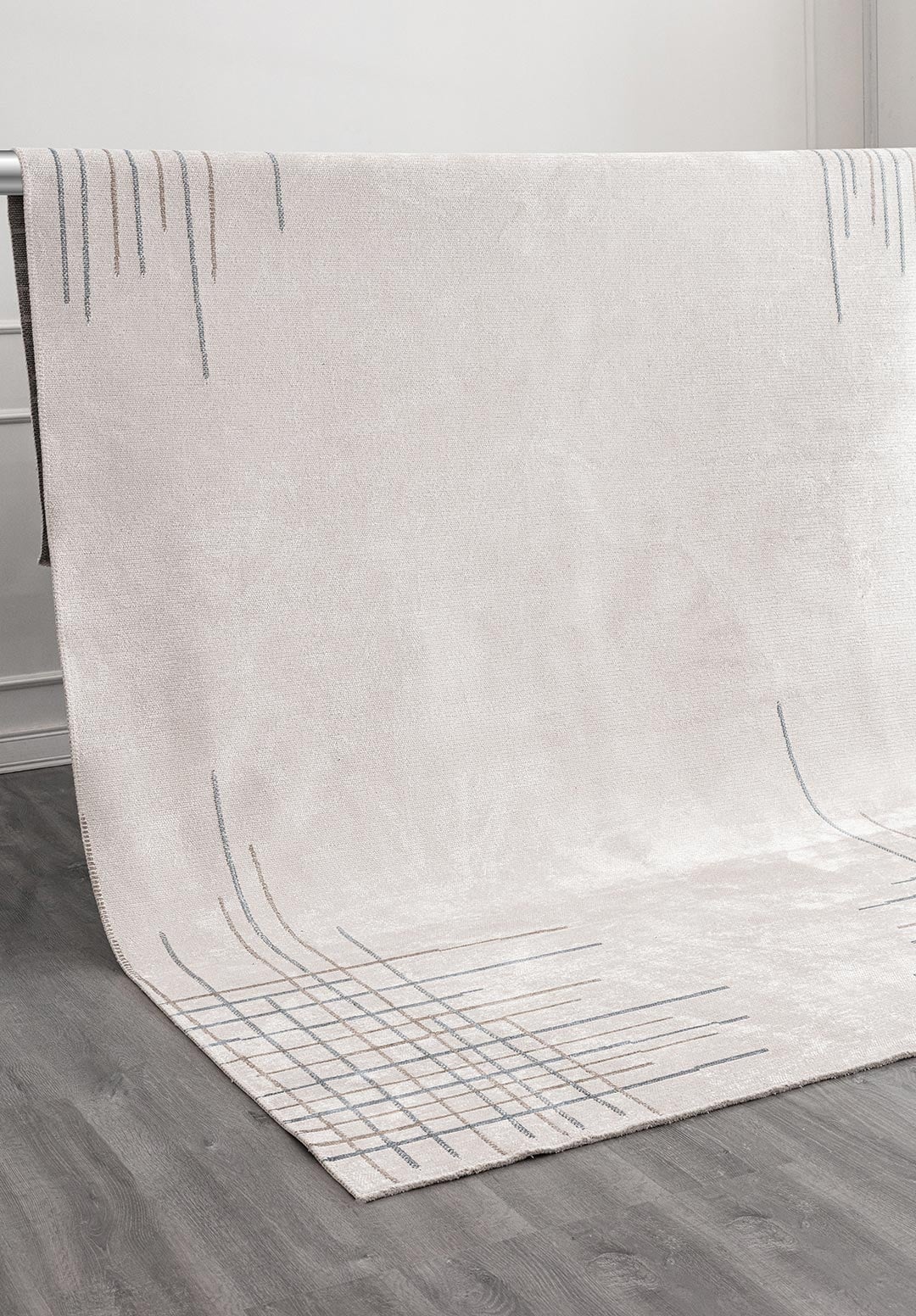 MANHATTAN ECRU - NOUGAT - BLUE RUG