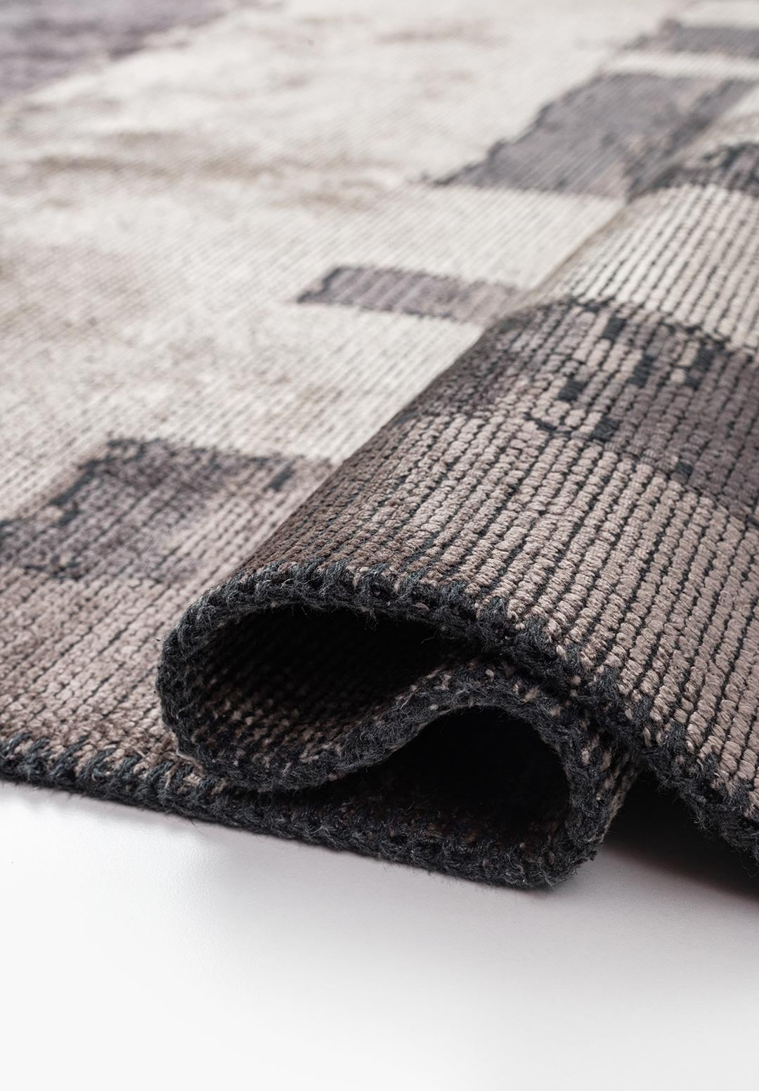 CAMBRIDGE CHARCOAL - DARK GREY - CREAM RUG
