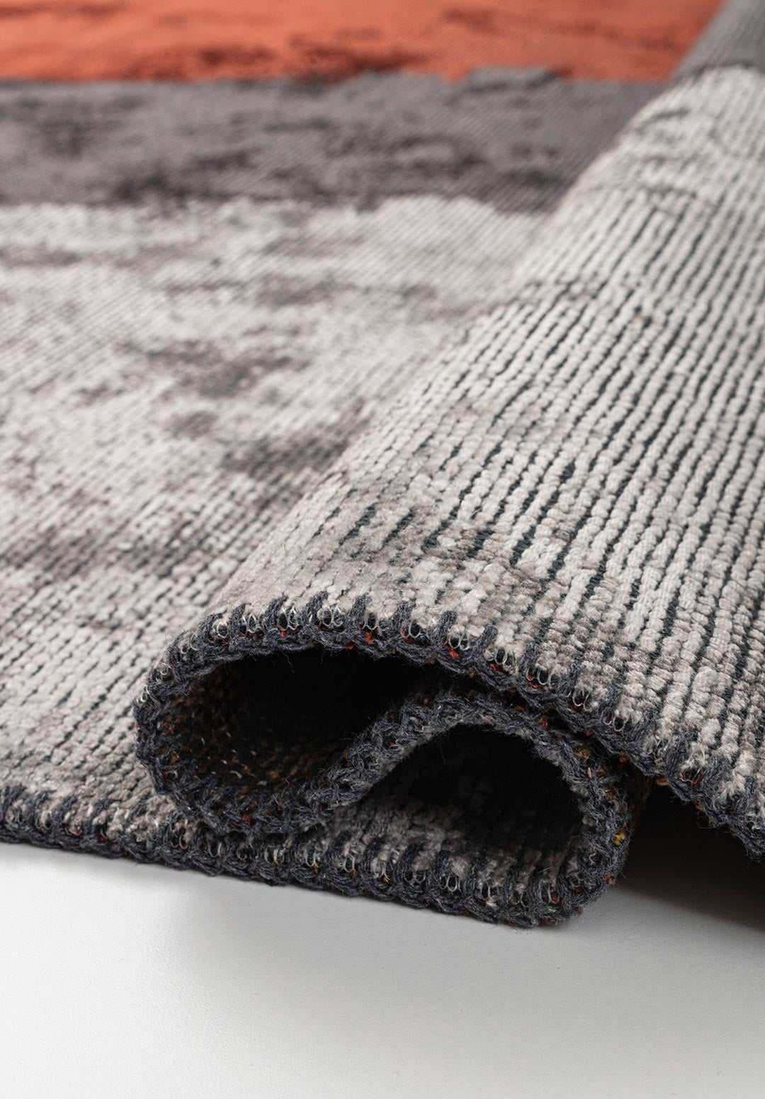 HAMBURG CHARCOAL - DARK TERRA - MUSTARD - LIGHT GREY RUG