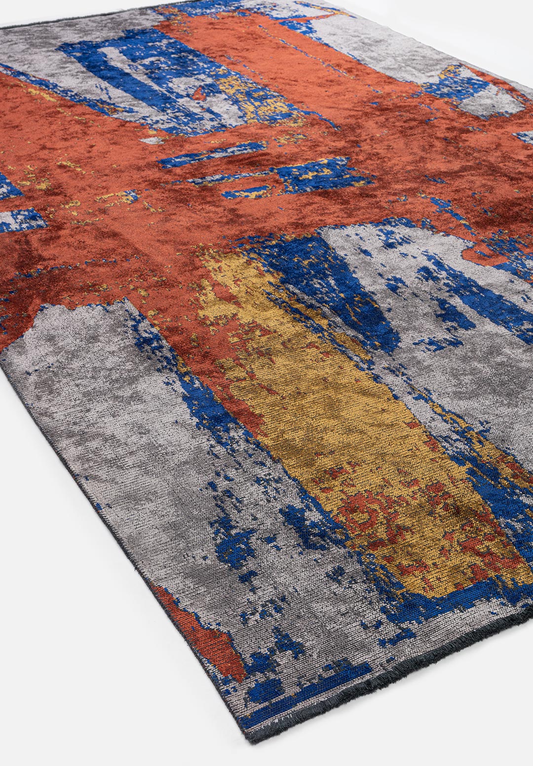 CANNES KOYU KİREMİT - HARDAL - SAKS MAVİSİ - AÇIK GRİ HALI