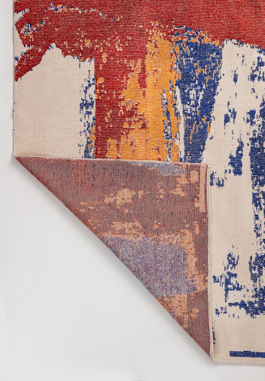 CANNES DARK TERRA - MUSTARD - SAX BLUE - ECRU RUG