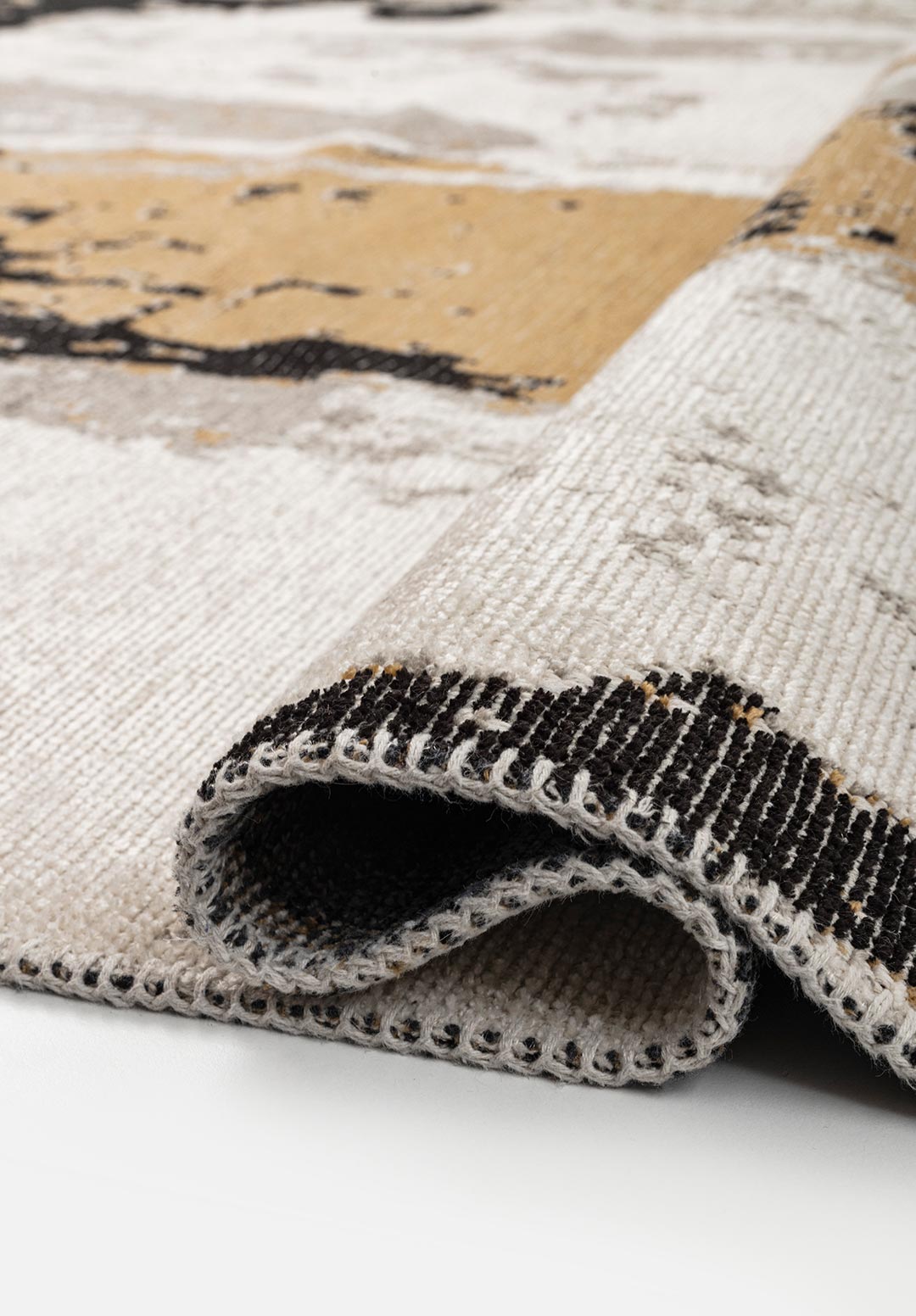 CANNES BLACK - LIGHT BROWN - GREY - ECRU RUG