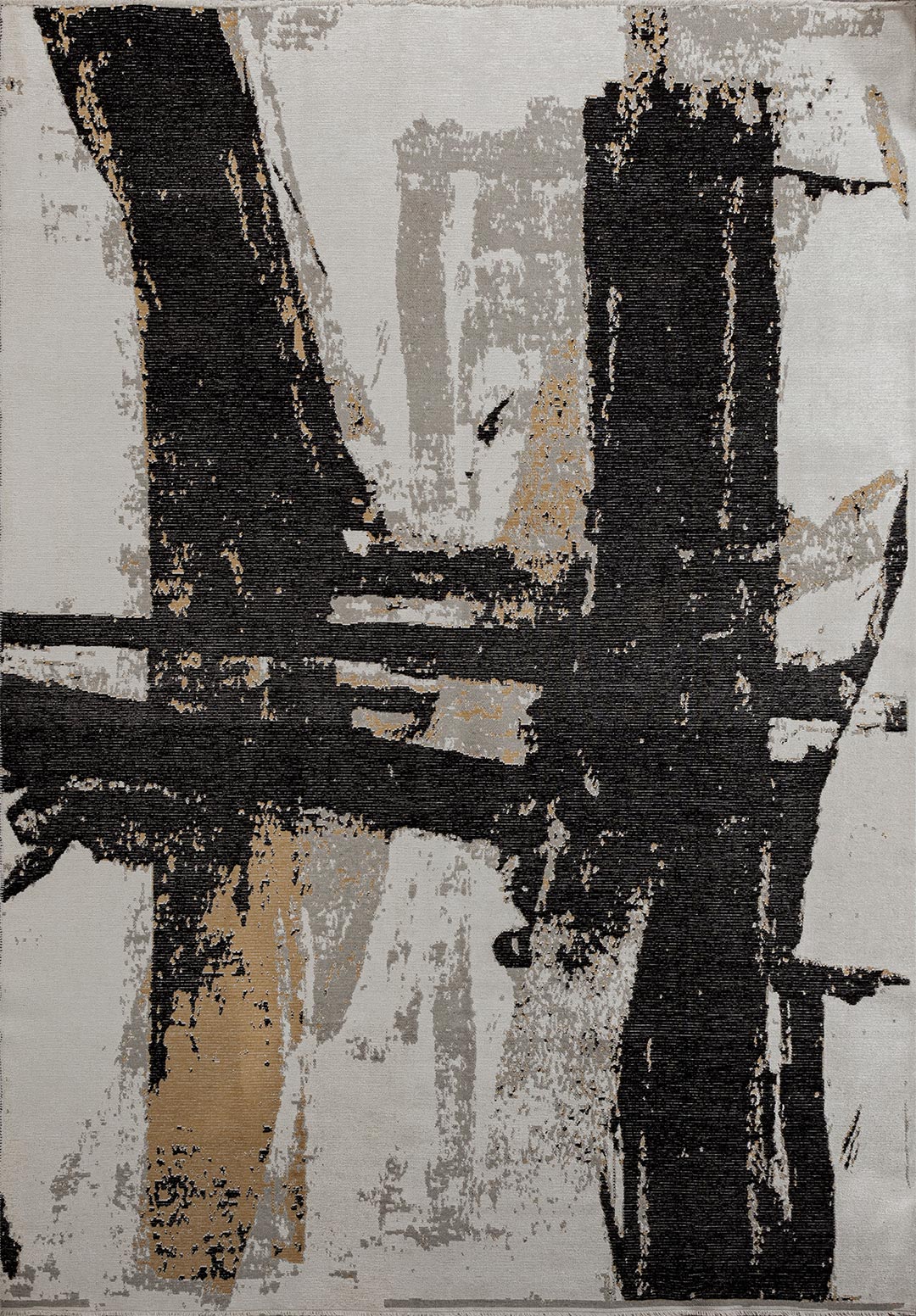 CANNES BLACK - LIGHT BROWN - GREY - ECRU RUG