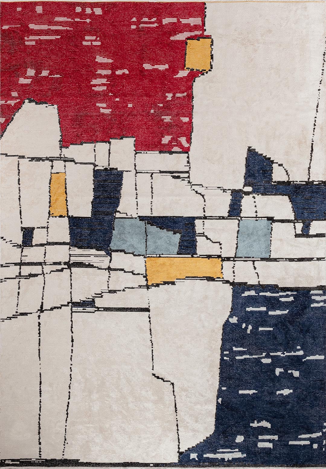 BRISTOL BLACK - DARK NAVY - RED - GOLD - BLUE - ECRU RUG