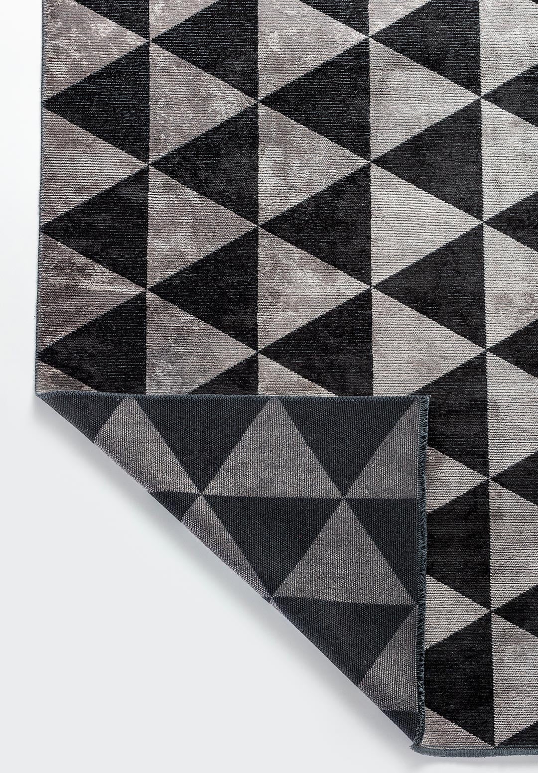 FERRARA BLACK - LIGHT GREY RUG