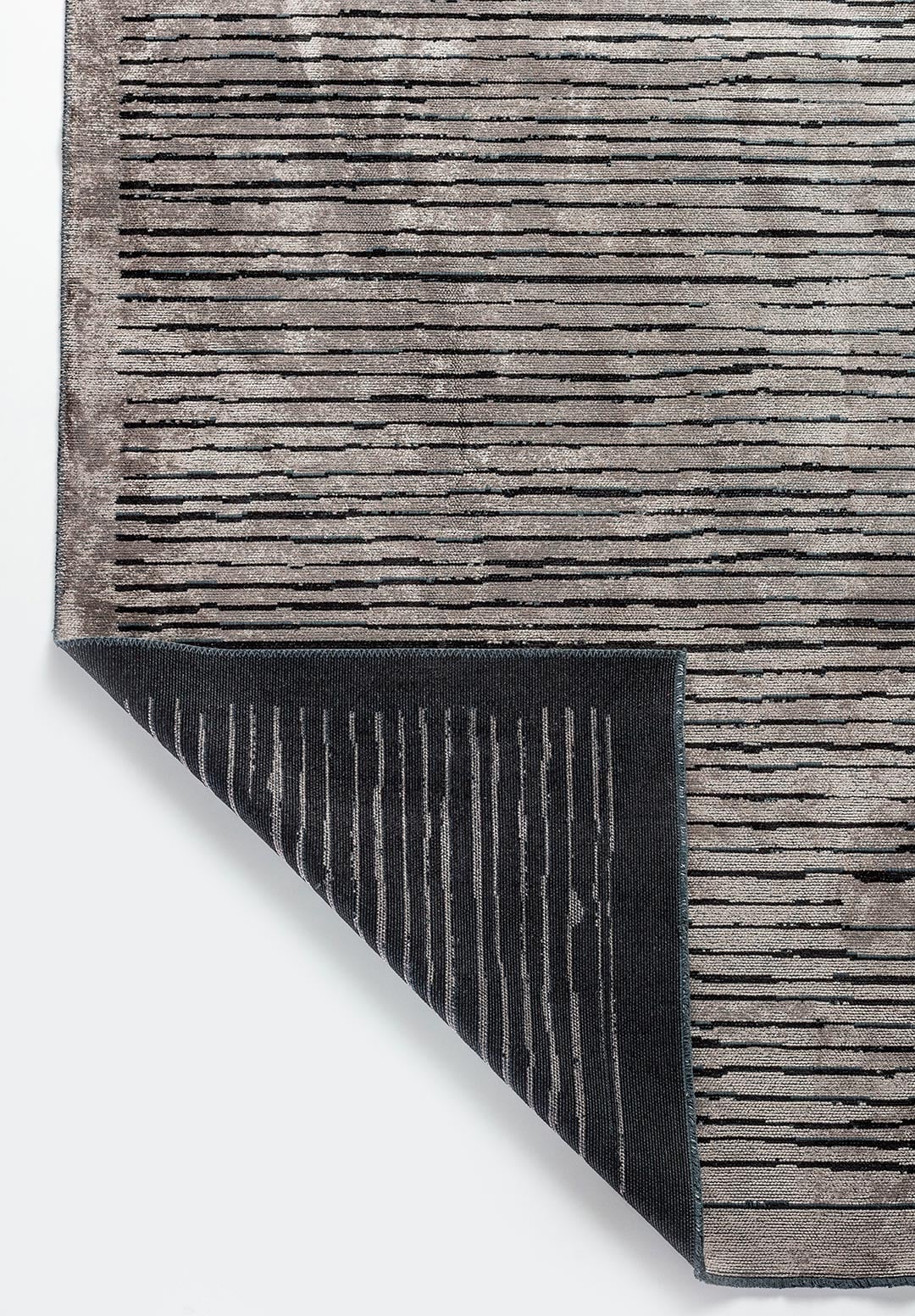 STRIPE BLACK - DARK GREY RUG