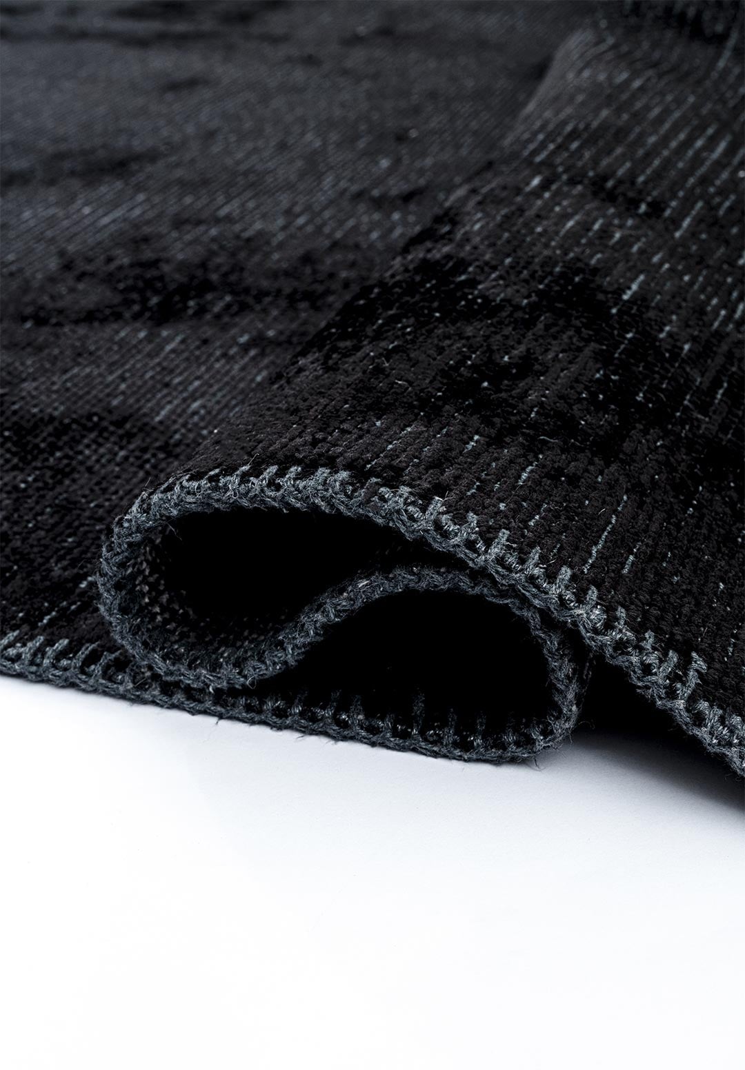 BARBER LIGHT GREY - BLACK RUG