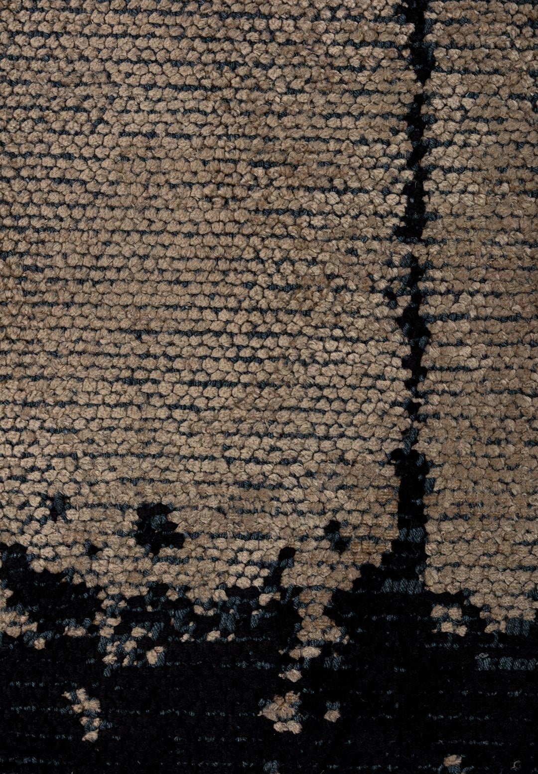 BARBER BLACK - DARK BEIGE RUG