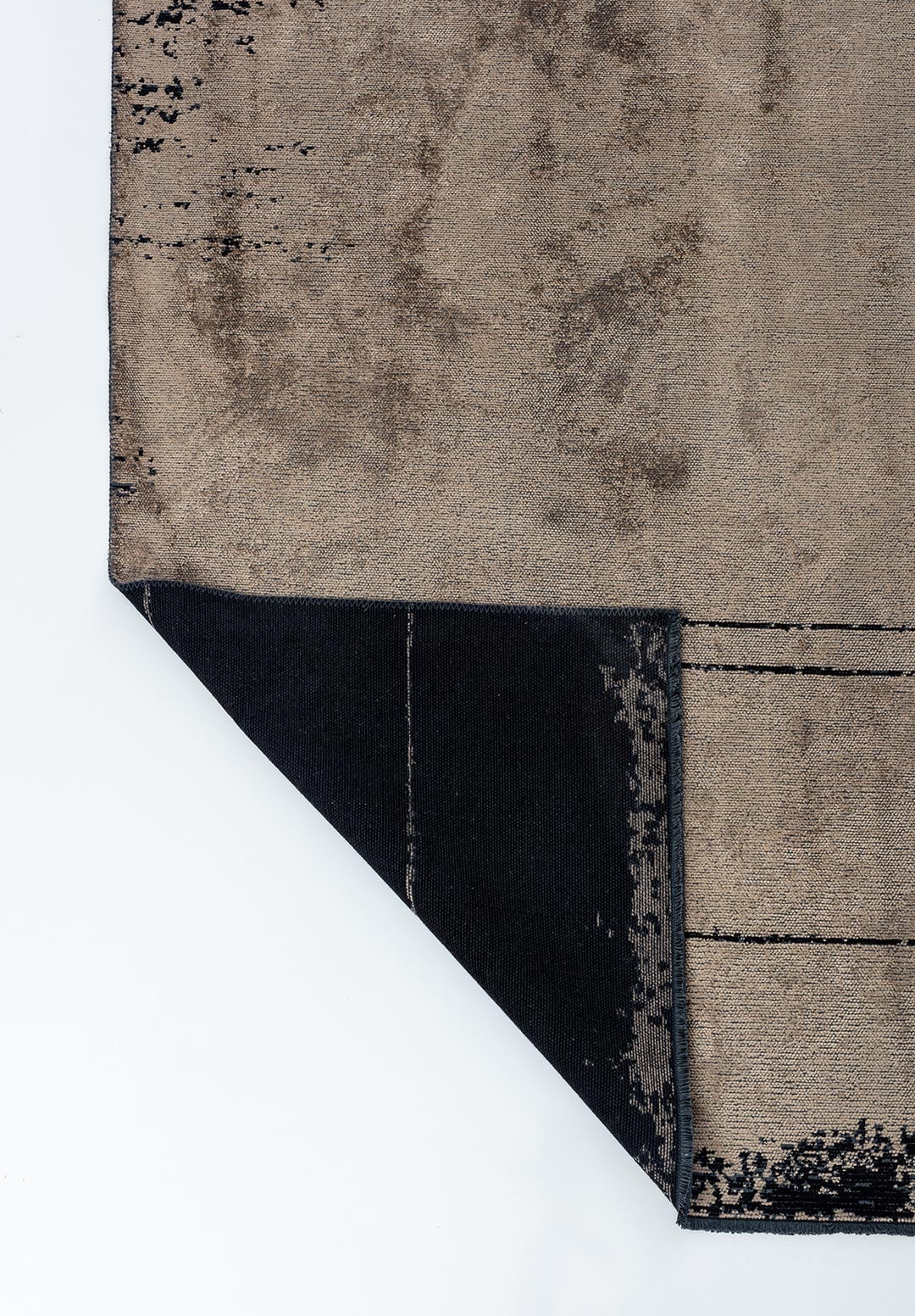 BARBER BLACK - DARK BEIGE RUG