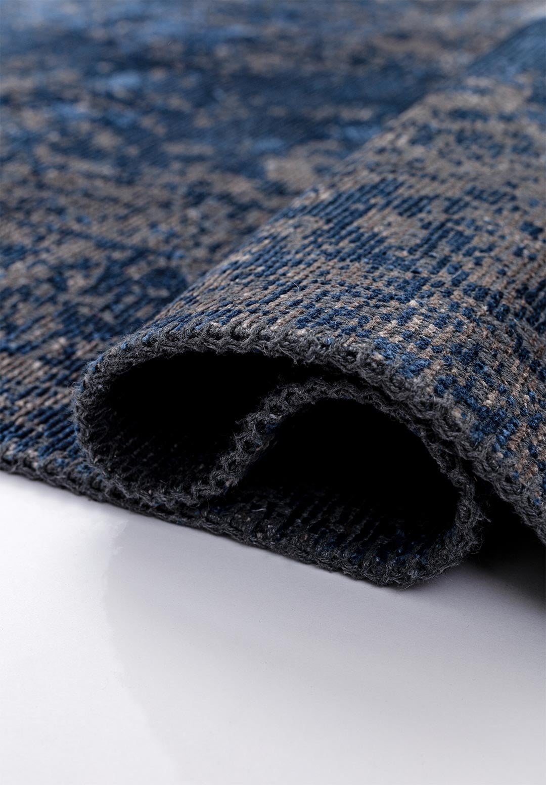 MEDALLION GREY - NAVY BLUE RUG