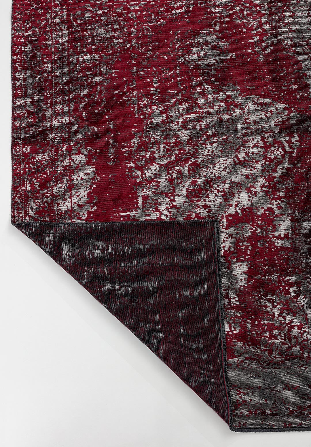MEDALLION GREY - RED RUG