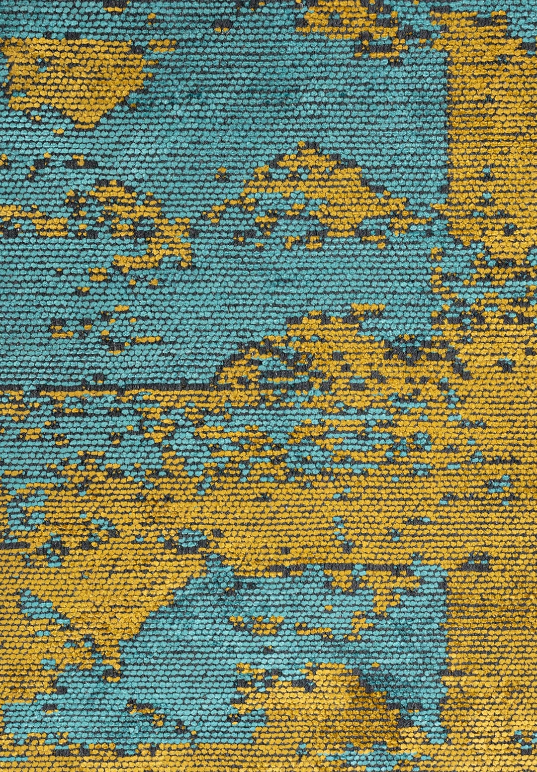 TRIANGLE YELLOW - TURQUOISE RUG