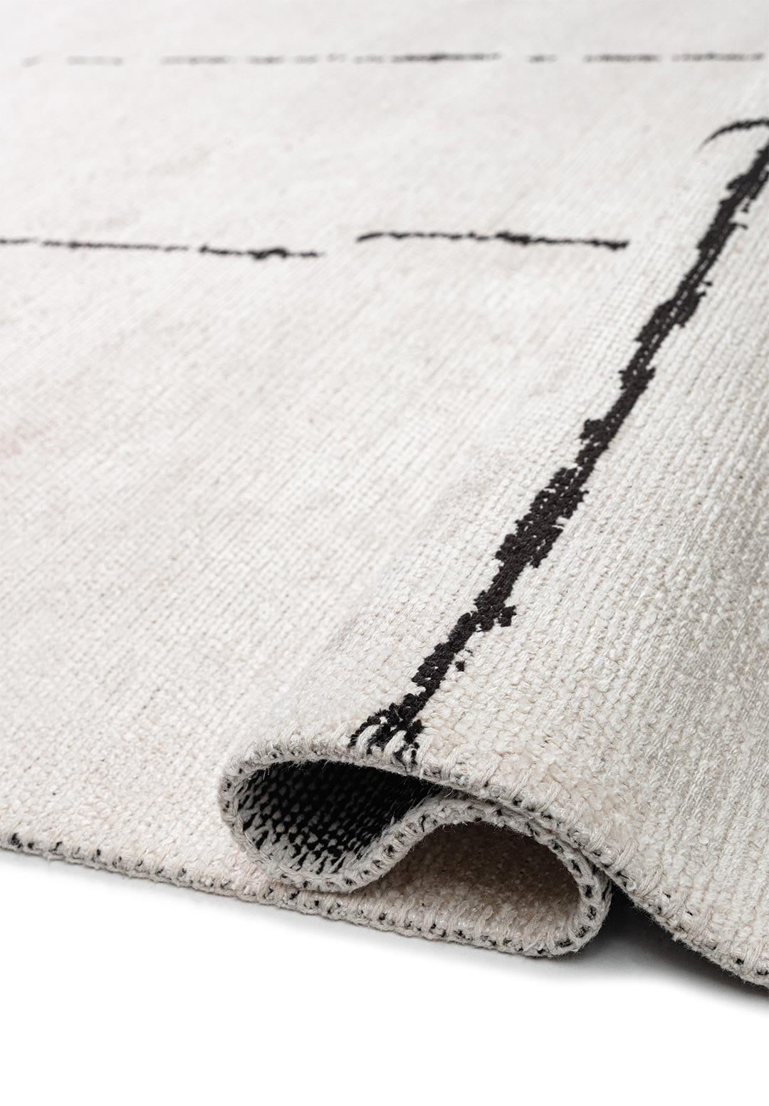 SCRATCH BLACK - ECRU RUG