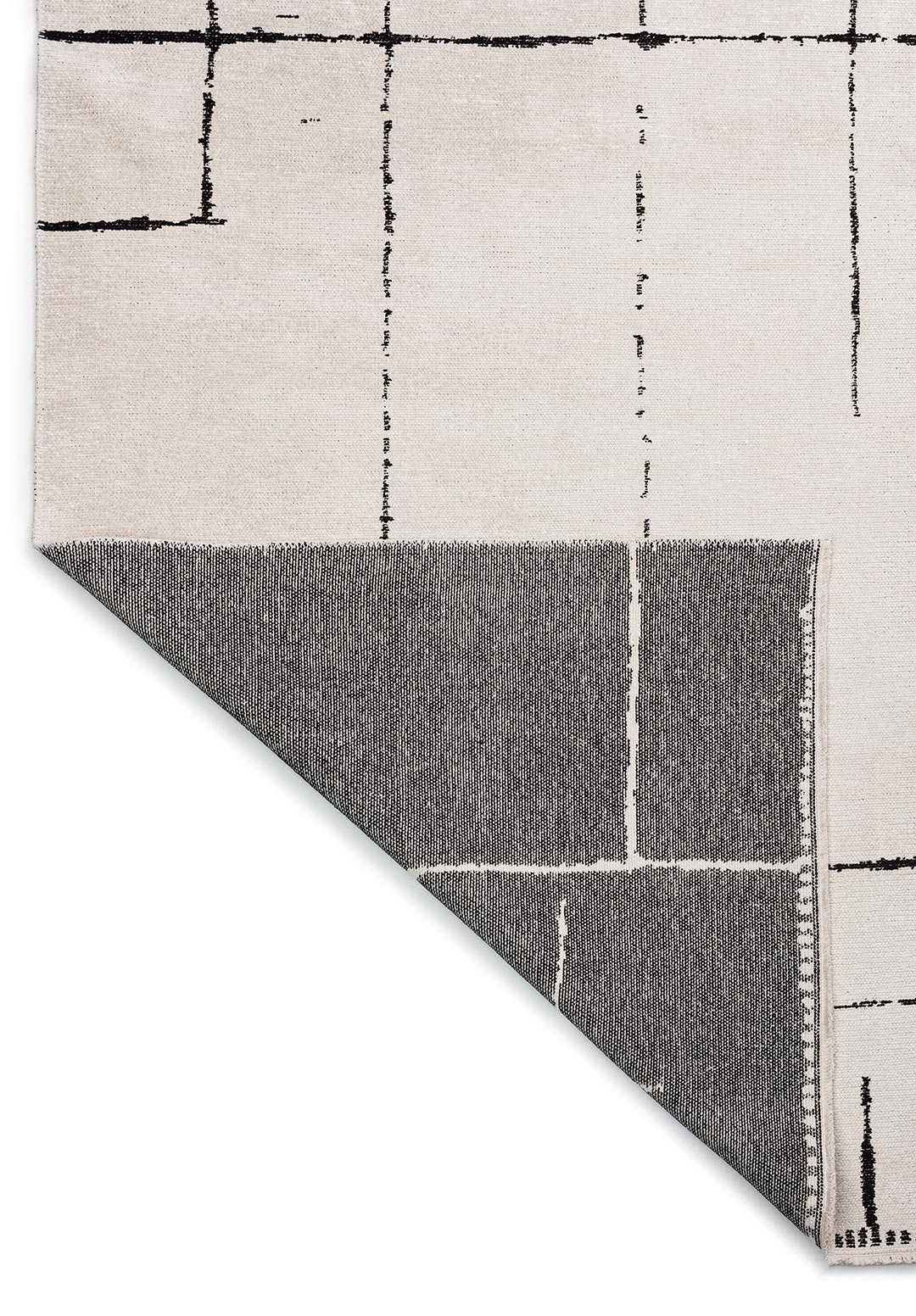 SCRATCH BLACK - ECRU RUG