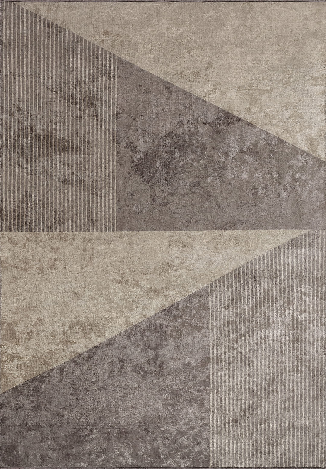 VERTEX DARK GREY - CREAM RUG
