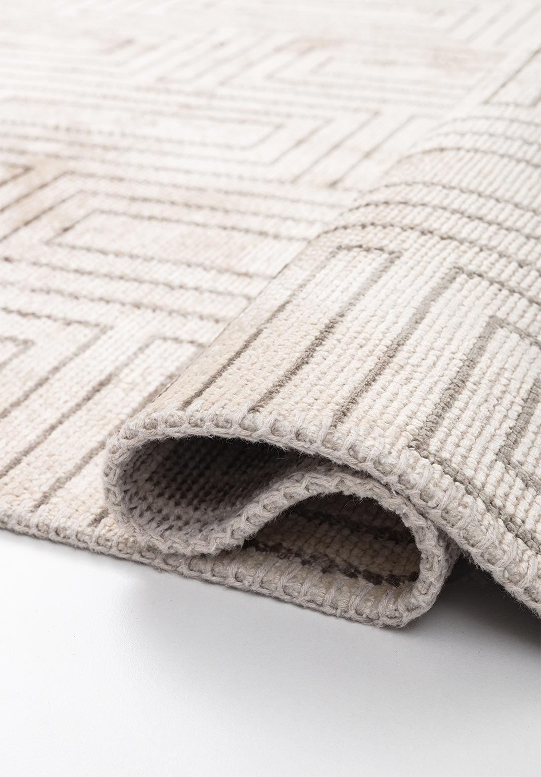 BRICK GREY - ECRU RUG