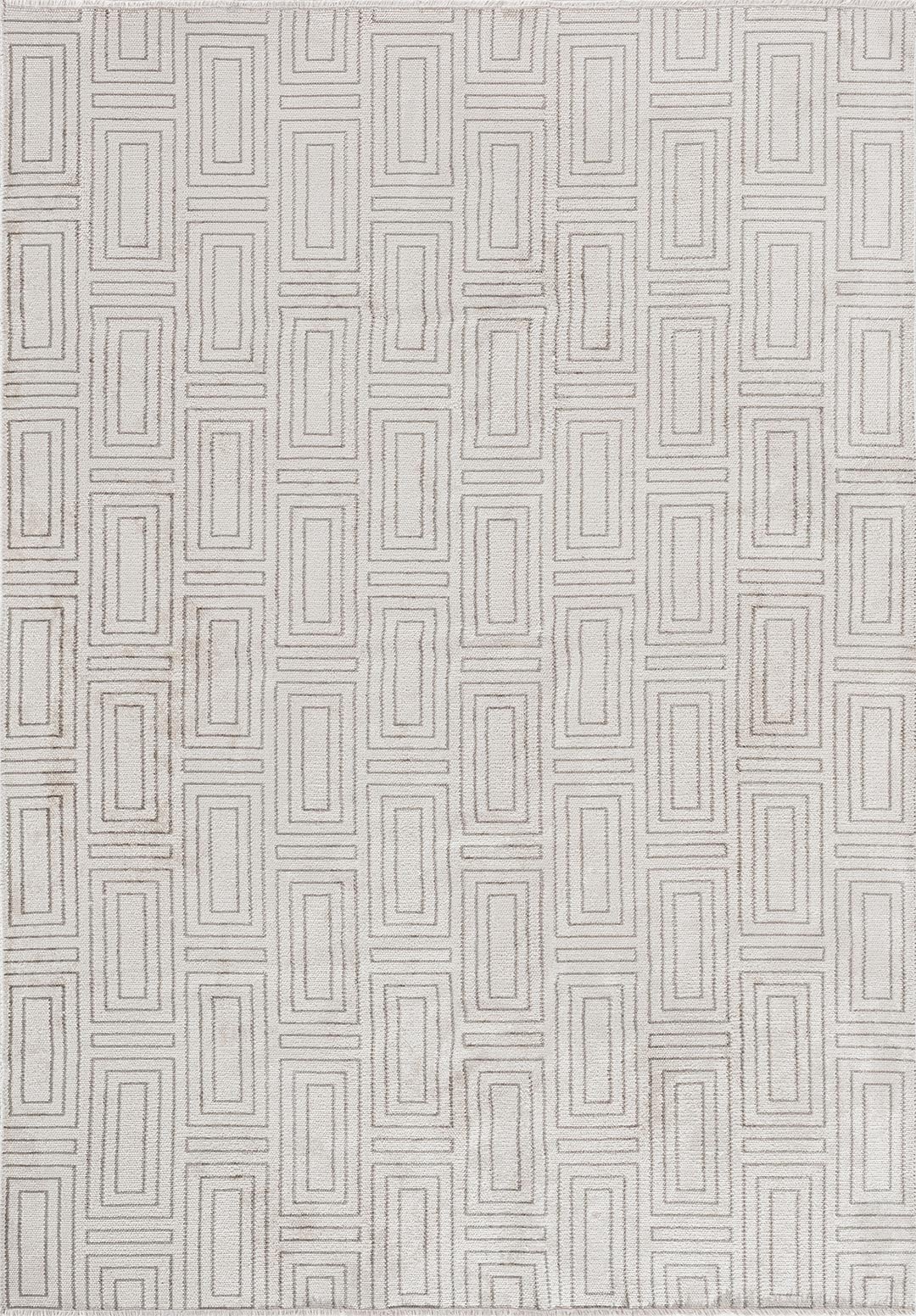 BRICK GREY - ECRU RUG