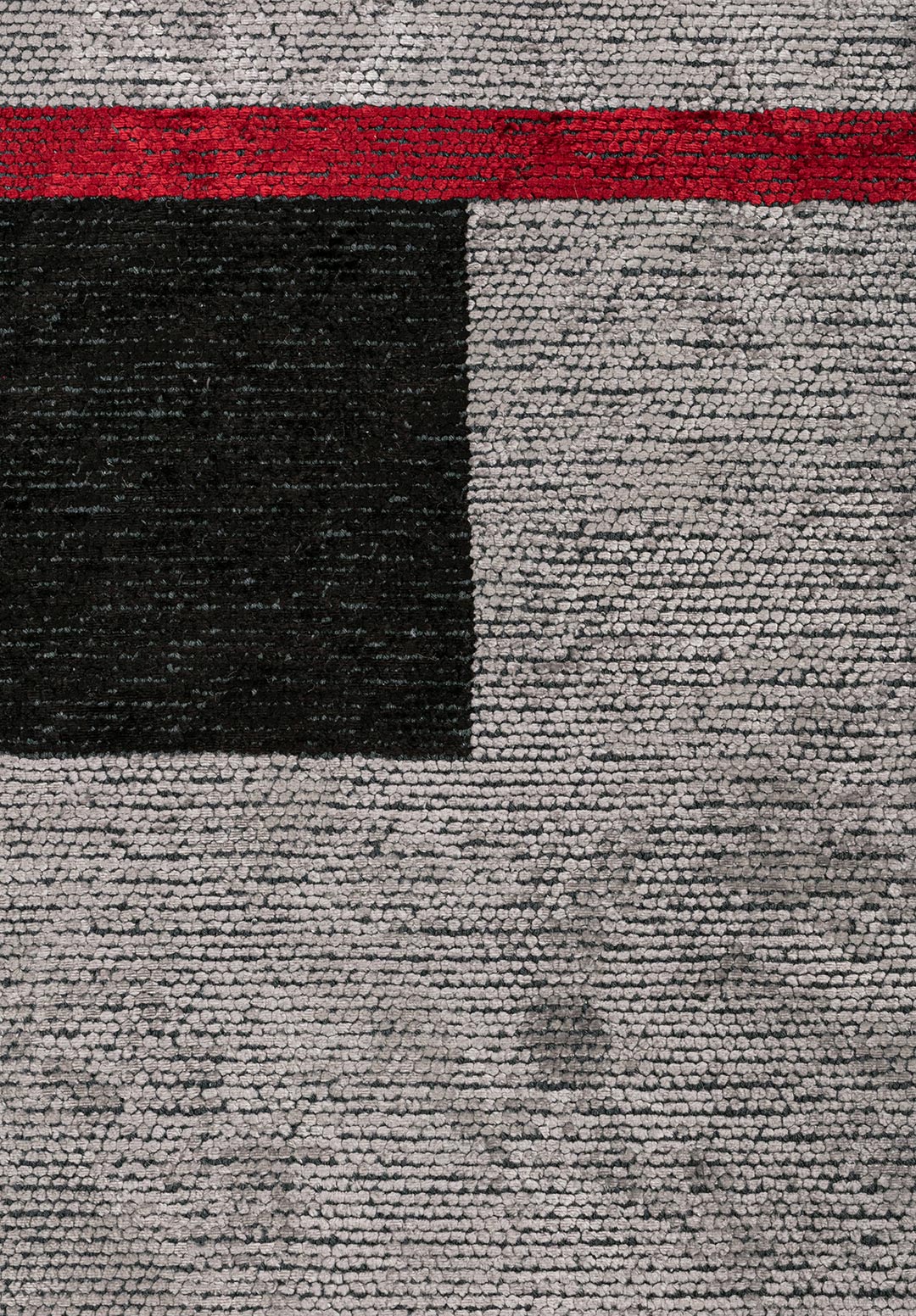 ZONE BLACK - RED - LIGHT GREY RUG