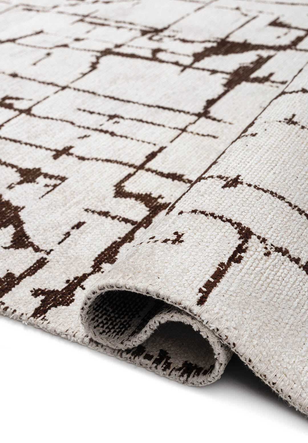 GALAXY DARK BROWN - ECRU RUG