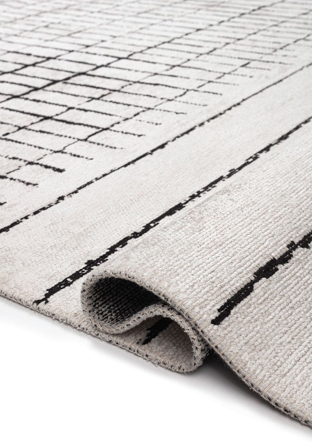 PERSPECTIVE BLACK - ECRU RUG