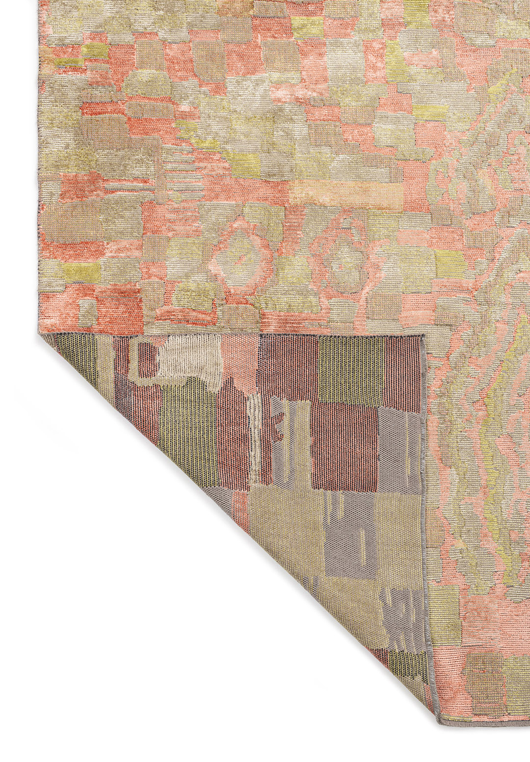 FOSSIL AÇIK MERCAN - ZEYTİN YEŞİLİ - BEJ HALI