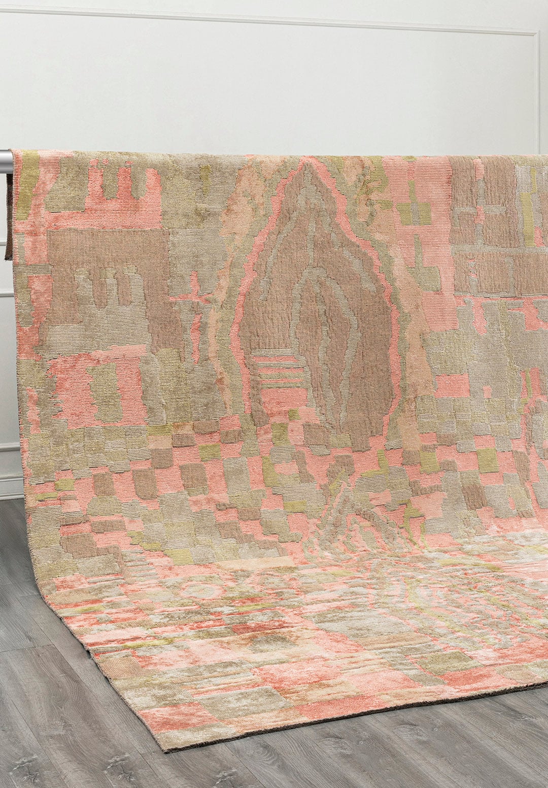 FOSSIL AÇIK MERCAN - ZEYTİN YEŞİLİ - BEJ HALI