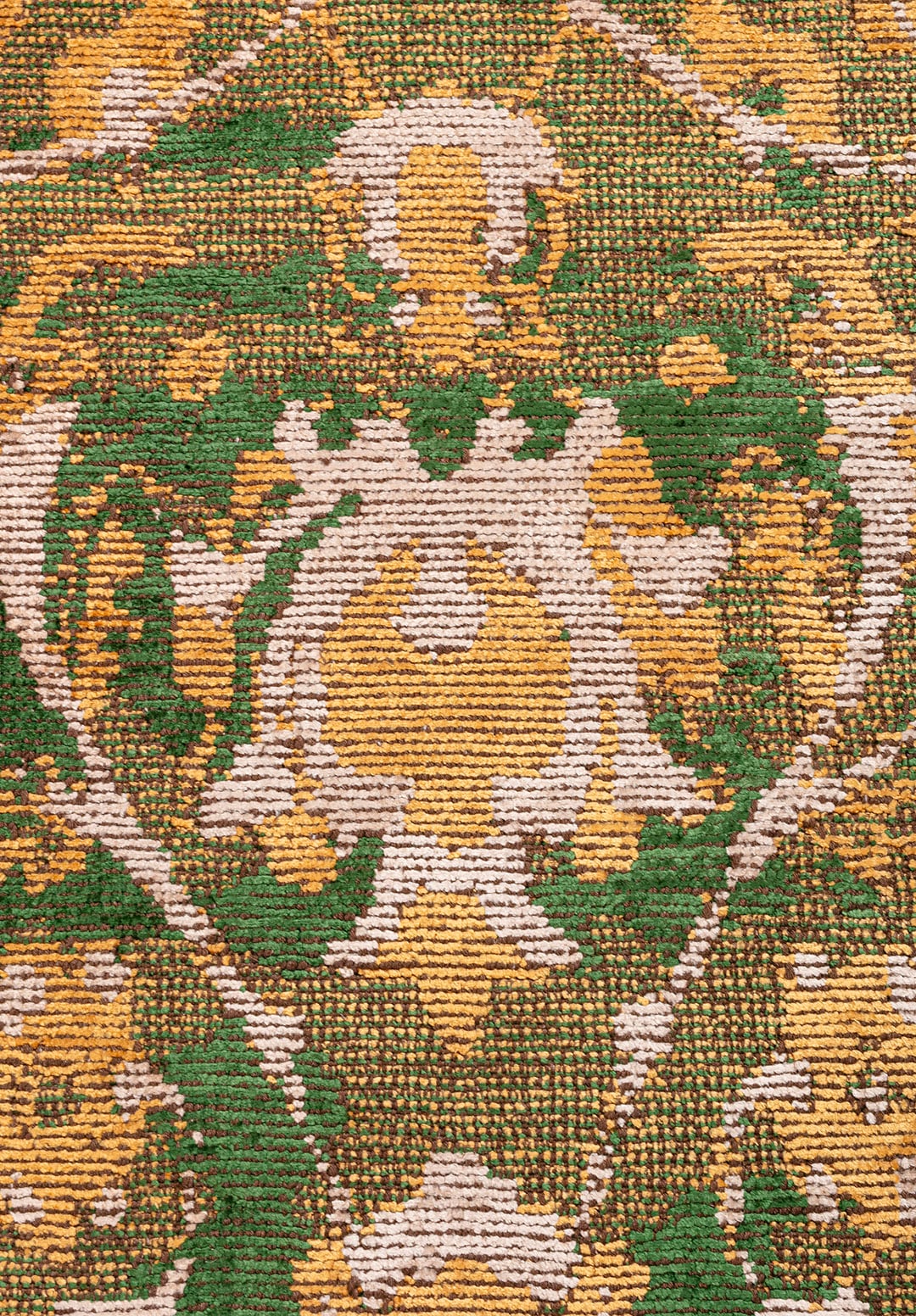 DREAM BONE - GOLD - FOREST GREEN RUG