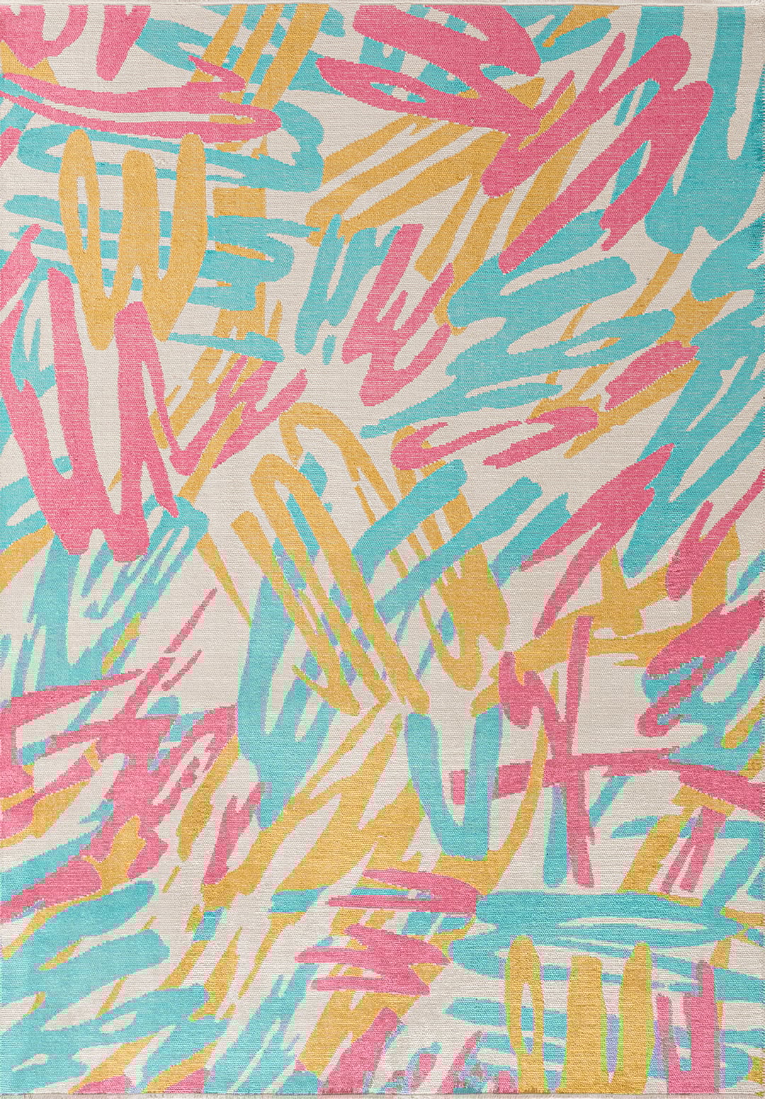 CARNIVAL PEMBE - TURKUAZ - GOLD - EKRU HALI