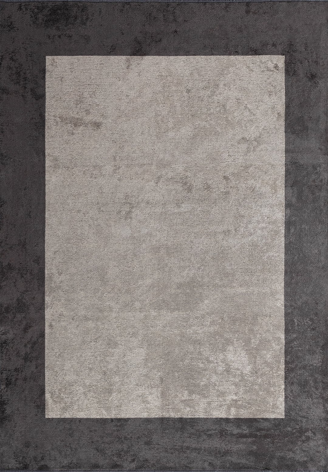 BORDER CHARCOAL - CREAM RUG