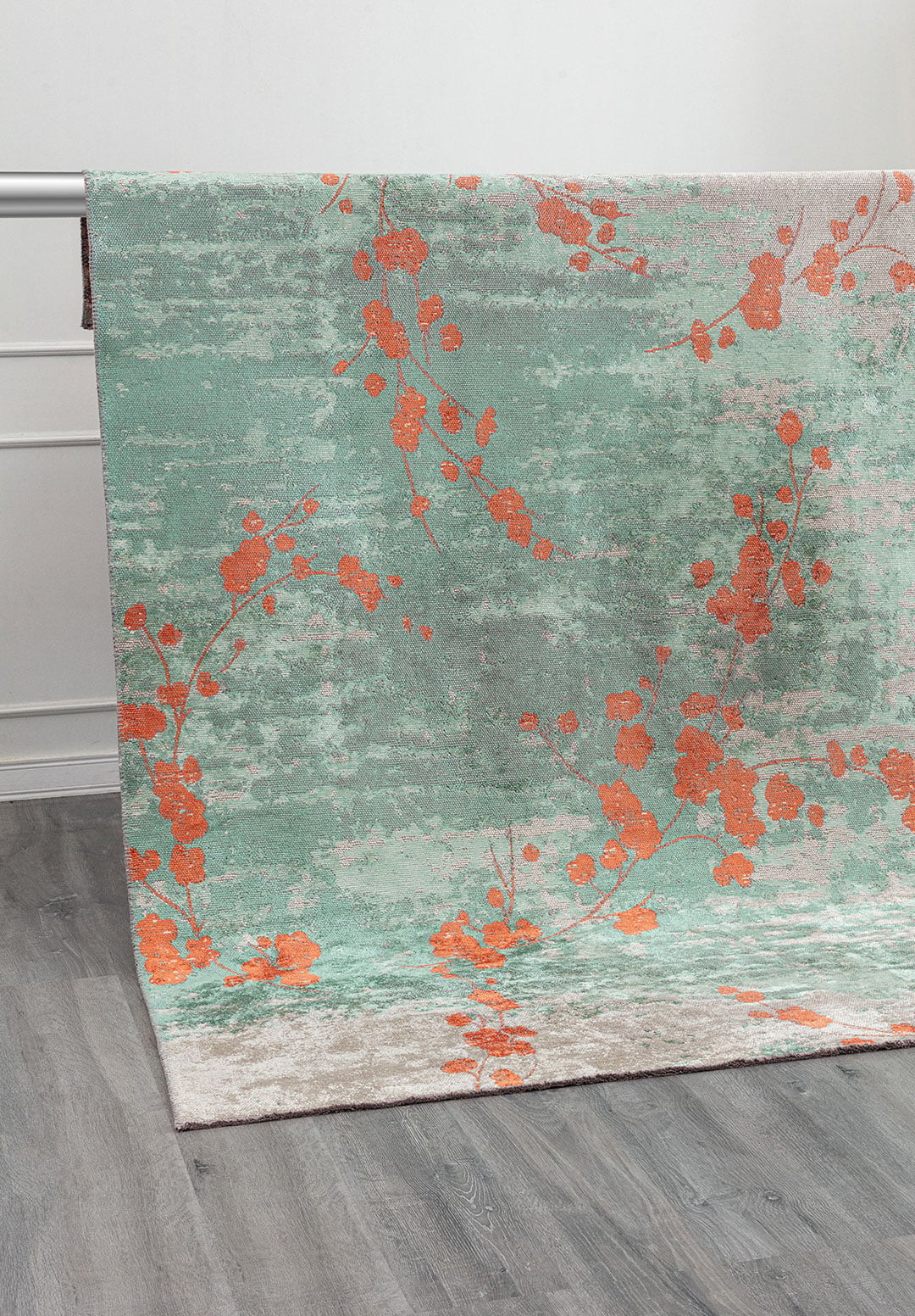 BLOSSOM CORAL - RIVER GREEN - LIGHT CREAM RUG