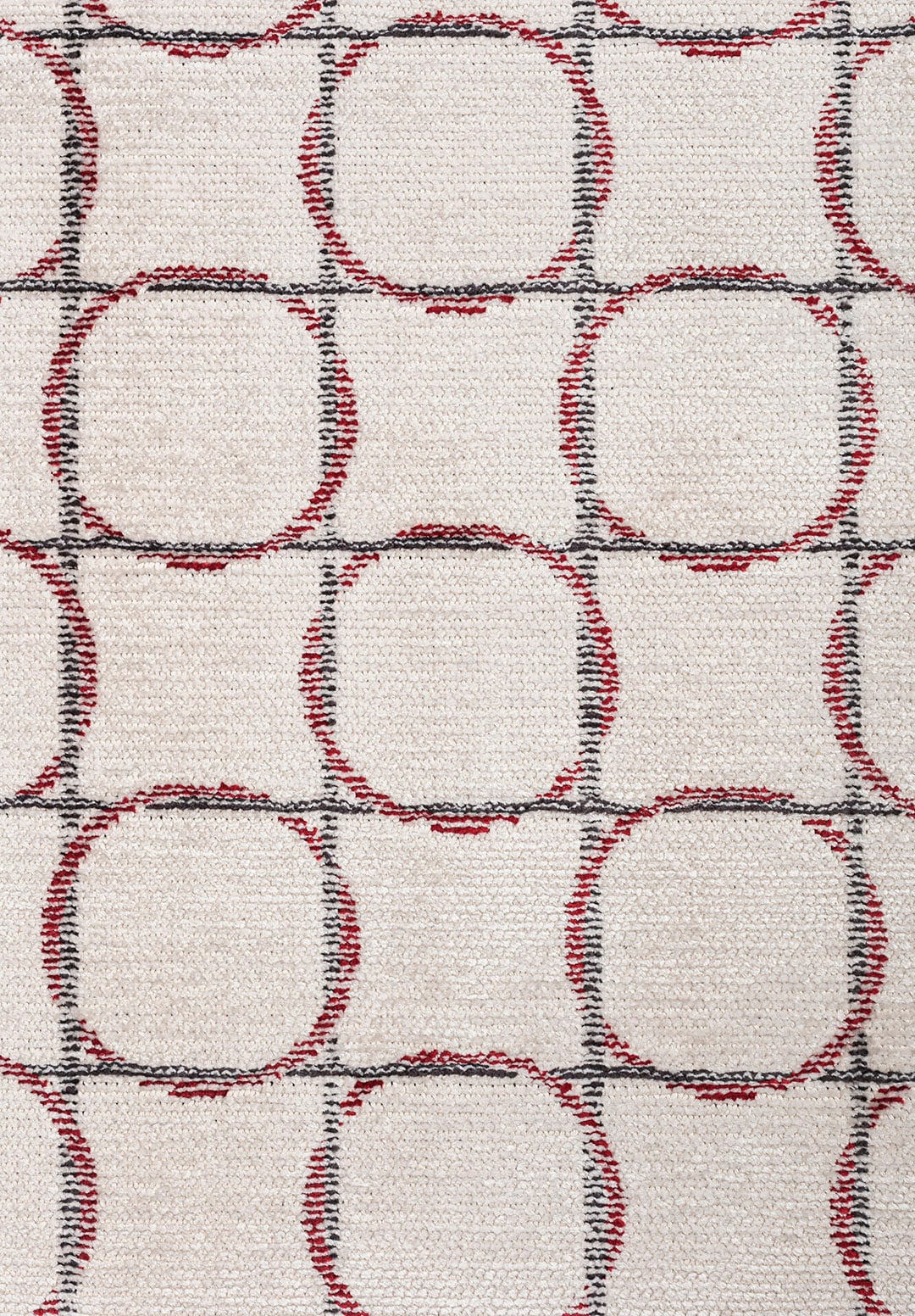 EQUINOX CHARCOAL - RED - ECRU RUG