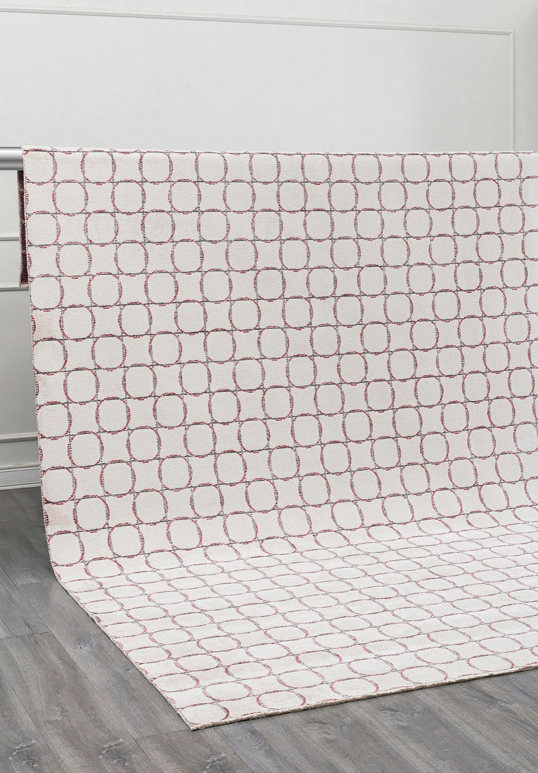 EQUINOX CHARCOAL - RED - ECRU RUG