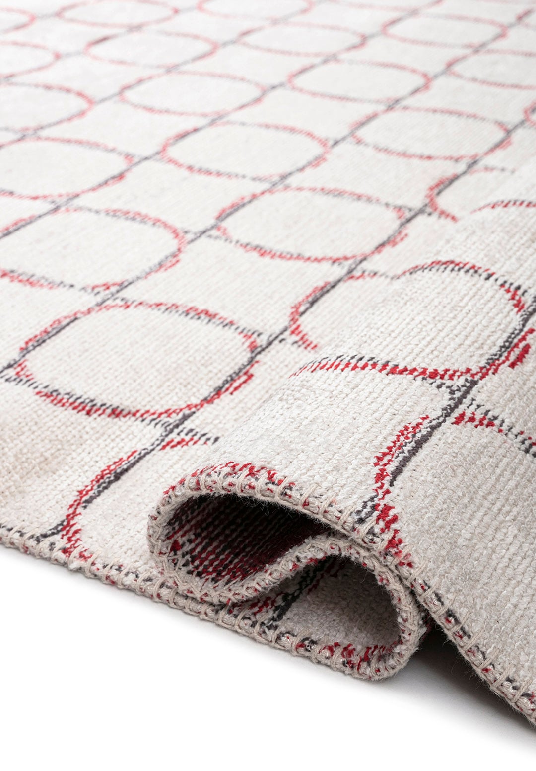 EQUINOX CHARCOAL - RED - ECRU RUG