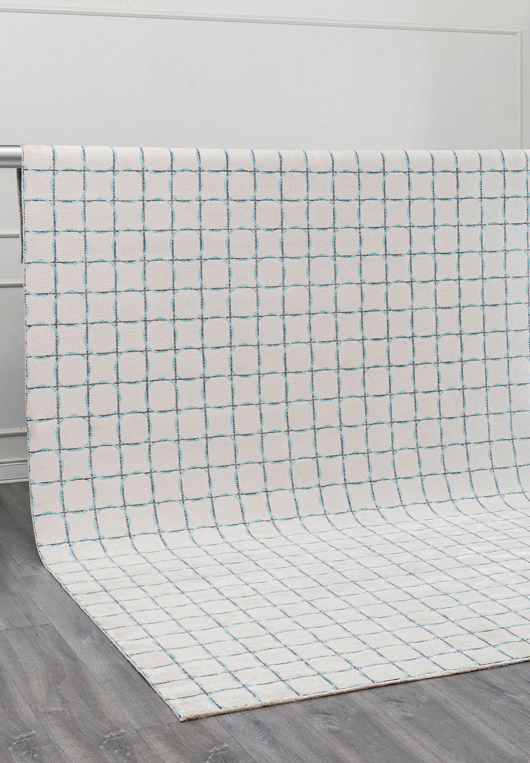 EQUINOX DARK NAVY - TURQUOISE - ECRU RUG