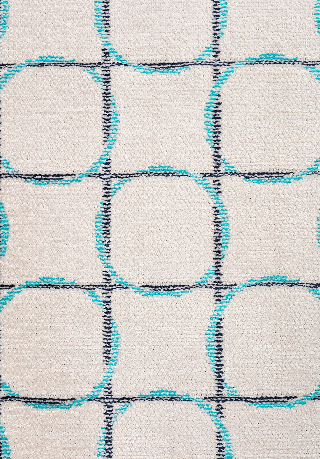 EQUINOX DARK NAVY - TURQUOISE - ECRU RUG